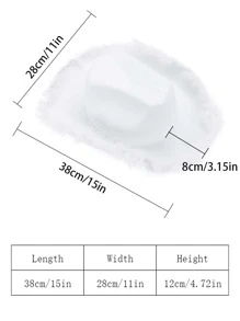 Sombrero vaquero con flecos - Blanco - Ver 6