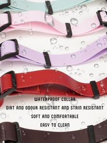Adjustable Waterproof Anti-Odor PVC Dog Collar, Easy To Clean, Soft & Comfortable Pet Collar, Suitable For Large, Medium And Small Dogs