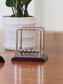 1 pieza de newton cuna de metal artesanía regalo , innovador Adorno para casa , de plástico Base - Negro - Ver 2