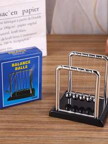 1 pieza de newton cuna de metal artesanía regalo , innovador Adorno para casa , de plástico Base - Negro - Ver 6