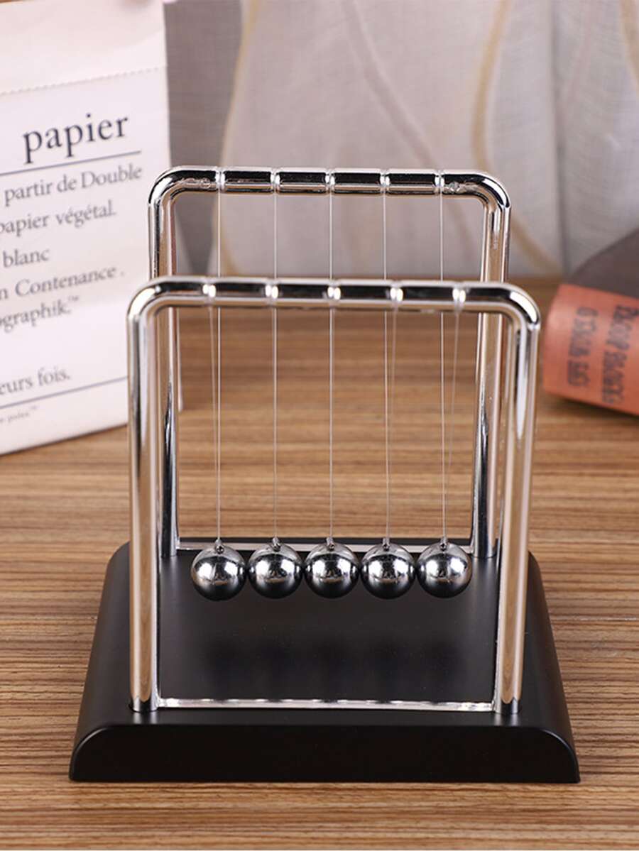 1 pieza de newton cuna de metal artesanía regalo , innovador Adorno para casa , de plástico Base - Negro - Ver 1