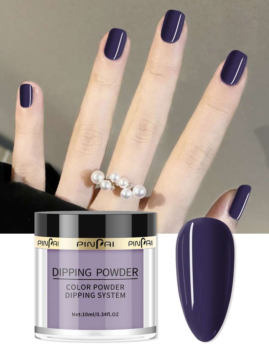 pinpai 1 Jar Nail Dipping Powder - Navy Blue - Navy Blue - View 1