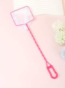 Square Shape Pink Fish Tank Cleaning Net, Fine Mesh Removes Residue & Debris