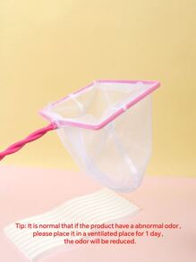 Square Shape Pink Fish Tank Cleaning Net, Fine Mesh Removes Residue & Debris