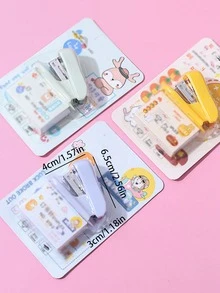 1pc Random Mini Stapler , Portable And Cute Office Stapler With Staples - Multicolor - View 7