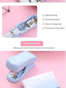 1pc Random Mini Stapler , Portable And Cute Office Stapler With Staples - Multicolor - View 5