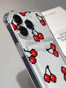 Cherry Clear Card Slot Phone Case,International Version, Not The Domestic Version - Multicolor - View 4