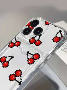 Cherry Clear Card Slot Phone Case,International Version, Not The Domestic Version - Multicolor - View 3