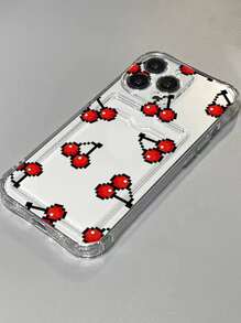 Cherry Clear Card Slot Phone Case,International Version, Not The Domestic Version - Multicolor - View 1