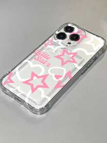 Star Pattern Clear Phone Case,International Version, Not The Domestic Version - Multicolor - View 1