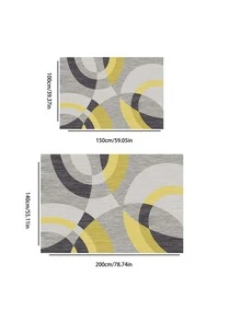 Modern Home Carpet With Nordic Style Geometric Pattern, Soft & Washable, Suitable For Living Room, Bedroom, Office - Multicolor - View 7