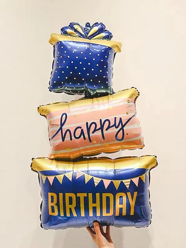 Balões Gigantes de Feliz Aniversário, Balões Mylar de 40 Polegadas, Balões de Folha de Alumínio Grandes e Inflávéis, Balão de Bolo para Decorações de Aniversário Feliz, Festas e Suprimentos