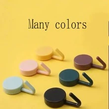10pcs/set Traceless Adhesive Kitchen/bathroom/living Room/key/cap Wall Hooks, No Drilling Needed