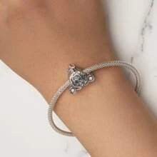 WOSTU 1件925銀童話系列女孩南瓜馬車珠寶,舞鞋吊墜,適用於手鍊diy珠寶製作