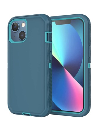 1 Pc Lake Blue And Sky Blue, Compatible With IPhone Samsung Motorola, Heavy Duty Drop Protection, Full Body Rugged Shockproof, Dustproof Rugged Protection, 3 In 1 Phone Case, Perfect Gift Gift For Birthday/President's Day/Boy/Girlfriends