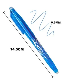 8 piezas/paquete Bolígrafo neutro borrable en azul & negro , para estudiantes , revisado temperatura , caliente cambio de color , basado en agua tinta - Multicolor - Ver 3