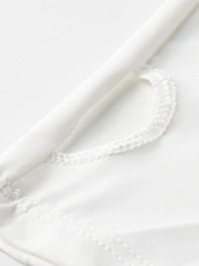 Manga corta deportiva protectora solar de seda de hielo para correr, anti UV y protección solar - Blanco - Ver 3