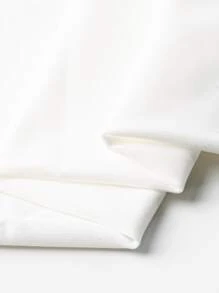 Manga corta deportiva protectora solar de seda de hielo para correr, anti UV y protección solar - Blanco - Ver 6