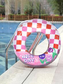 花和字母圖案水池游泳圈 - 粉色 - 查看 6