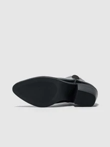 Women's Fashionable Thick Sole Chunky Heel Street Casual Ankle Boots, Spring