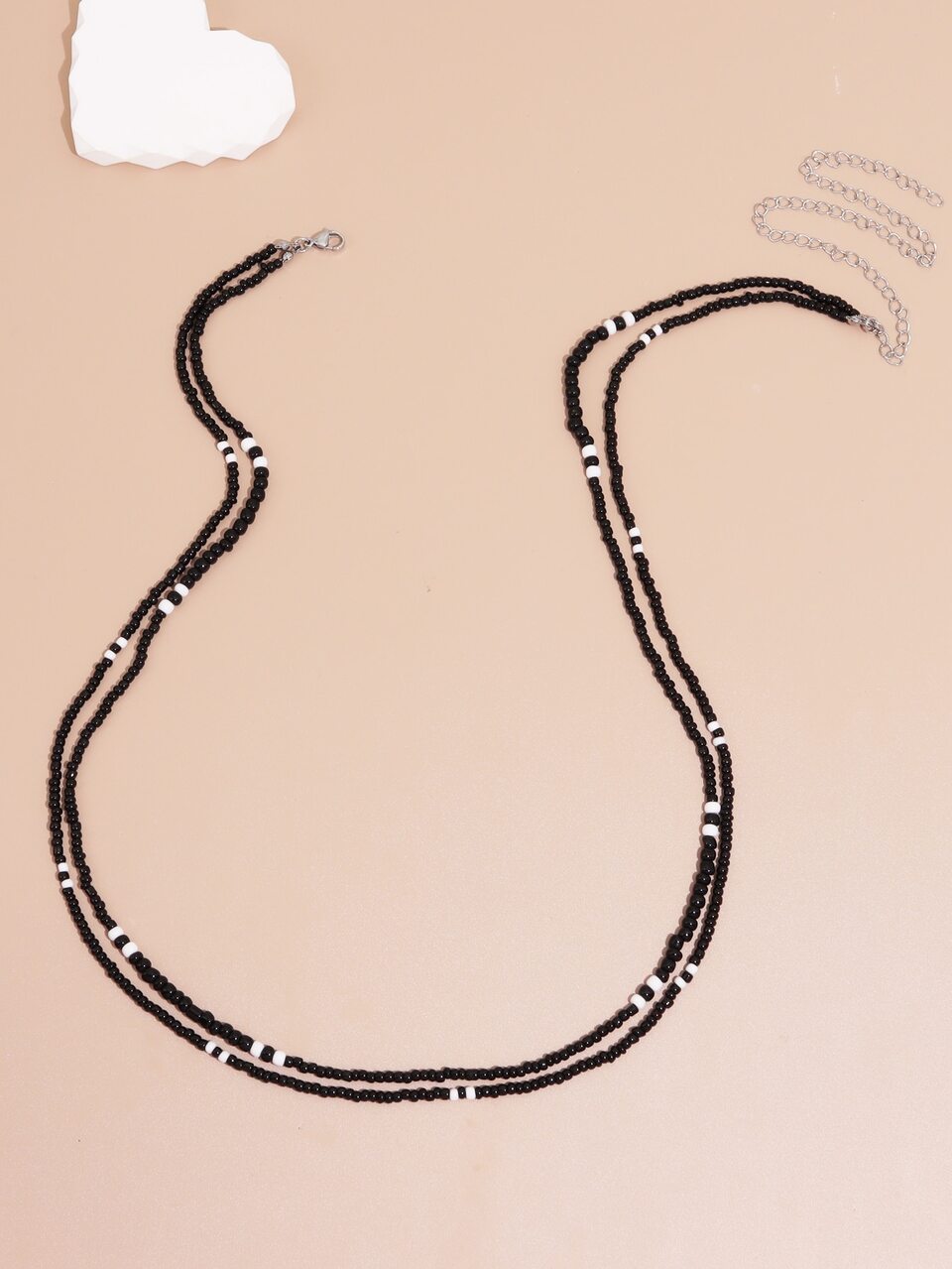 Personalized Black Beaded Double Layer Waist Chain With Rice Beads For Women Beach Party Body Jewelry Gift