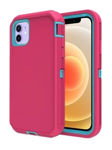 1 Pc Pink And Sky Blue, Heavy Duty Drop Protection, Full Body Rugged Shockproof, Dustproof Rugged Protection, 3 In 1 Phone Case, Compatible With IPhone Samsung Motorola, Perfect Gift Gift For Birthday/President's Day/Boy/Girlfriends