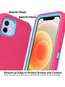 1 Pc Pink And Sky Blue, Heavy Duty Drop Protection, Full Body Rugged Shockproof, Dustproof Rugged Protection, 3 In 1 Phone Case, Compatible With IPhone Samsung Motorola, Perfect Gift Gift For Birthday/President's Day/Boy/Girlfriends