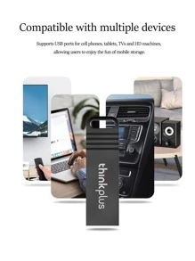 Lenovo 64GB USB Flash Drive, Photo Memory Stick External Storage Thumb Drive compatible with iPhone, ipad, Tablet, PC, Computer, Devices - Grey - View 5