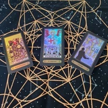 全英文抽认卡国王塔罗牌 78 张经典卡片带纸质指南适合家庭聚会娱乐棋盘游戏 - 黑色 - 查看 4