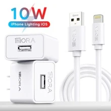 1Hour 10W IPhone Charger IOS IPad Adapter - White - View 2