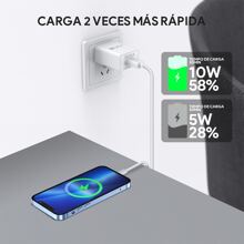 1Hour 10W IPhone Charger IOS IPad Adapter - White - View 3