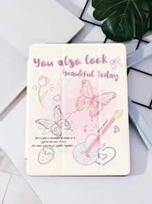 Butterfly Guitar Case Compatible With IPad With Pen Holder, Supports Automatic Sleep/Wake Lid - Multicolor - View 3