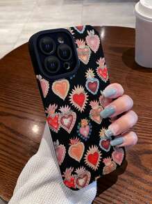 Valentines 2000s Fashion Y2K Heart Pattern Phone Case - Multicolor - View 2