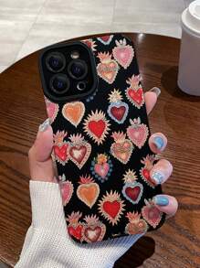 Valentines 2000s Fashion Y2K Heart Pattern Phone Case - Multicolor - View 1
