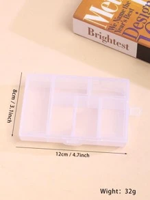 Transparent Multi-compartment Storage Box - Clear - View 5