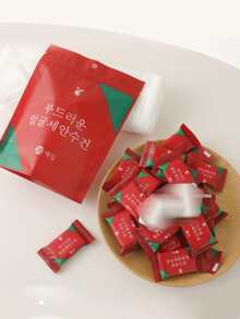 20入組/套一次性壓縮毛巾,旅行便攜包裹洗臉巾,女士便攜純加厚糖果潔面巾,壓縮小方形毛巾(新款和老包裝,混合發貨) - 彩色 - 查看 3