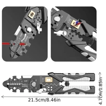 1入組汽車剝線鉗,多功能剝線鉗,五金工具適用於纏繞,切割,剝和捲邊 - 淺灰色 - 查看 6
