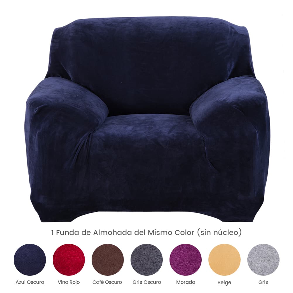 1/2/3/4 Seaters Sofa Covers Stretch Velvet Couch Covers Soft Sofa Slip Covers Furniture Covers - Màu xanh hải quân - Xem 1