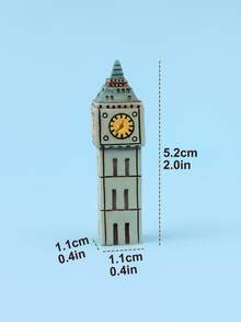 1pc Aquarium Accessories Vintage Clock Tower Micro Landscape Ornament For Fish Tank Decoration - Green - View 7