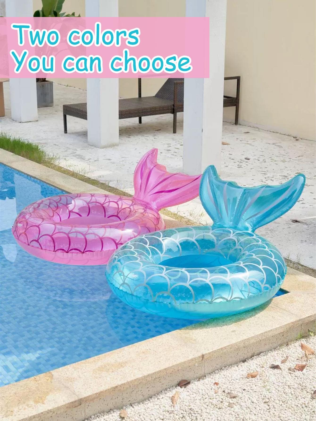 Mermaid Tail Design Pool Swimming Ring SHEIN UK