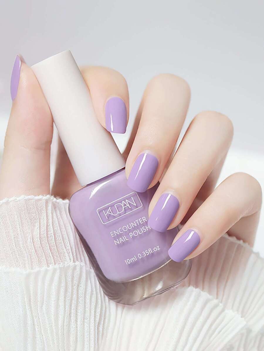 40色速干持久无味指甲油，水性可撕指甲油，适合女性和女孩，春、夏、秋、冬四季皆宜，情人节、万圣节、圣诞节美甲最佳礼物 - 淺灰紫 - 查看 1