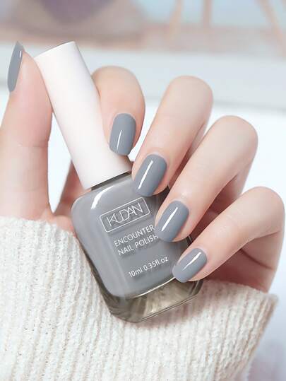 40 لون طلاء أظافر سريع الجفاف وطويل الأمد وخالي من الروائح، لاكيه أظافر قابل للتقشير على أساس المياه، مناسب للنساء والفتيات، هدية مثالية لعيد الحب وعيد الهالوين وعيد الميلاد - أظافر رمادية