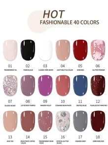 40色速干持久无味水性指甲油，无需烘烤，可撕拉，适合女性和女孩，情人节、万圣节、圣诞节最佳礼物 - 蓝色指甲油 - 霧霾藍 - 查看 6