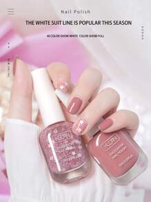 Nail Polish - Peel Off, Fast Drying, Long Lasting, Zero Smell, 40 Color Options, Suitable For Summer, Helps You Look Fairer - Màu xanh lam - Xem 3