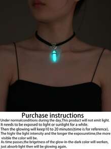 夜光幾何吊墜頸鏈 - 彩色 - 查看 1