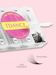 TDANCE 14D Misturado 8-15Mm Comprimento Feito À Mão Pré-Fabricado Solto Fãs Base Pontiaguda 600 Fãs