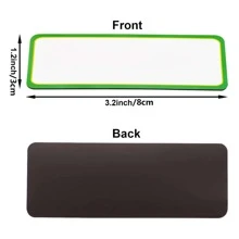 54入組磁性幹擦標籤姓名盤子標籤靈活可重複使用熒光色姓名貼紙彩虹邊框適用於冰箱工藝學校辦公室顏色 - 彩色 - 查看 3