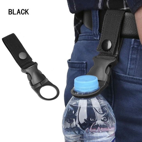 1 pezzo Moschettone per zaini con molle e attacco per bottiglia d'acqua, appendi bottiglia da campeggio da escursionismo all'aperto, accessori per arrampicata. Oggetti da campeggio