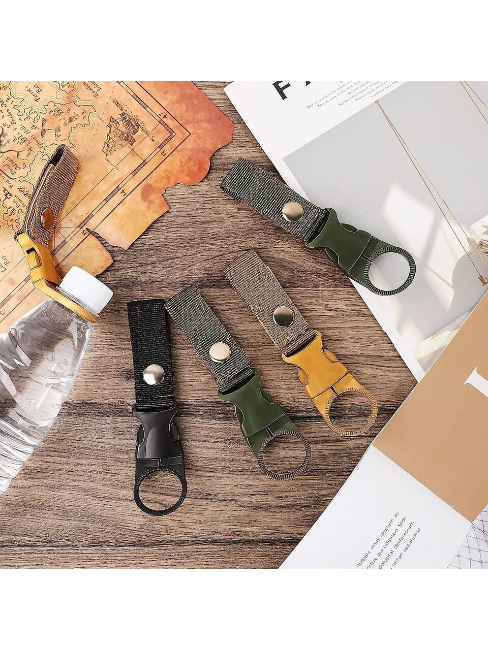 Molle Webbing Backpack Buckle Attach Quickdraw Water Bottle Hanger Holder Outdoor Camping Hiking Climbing Accessories 1pc