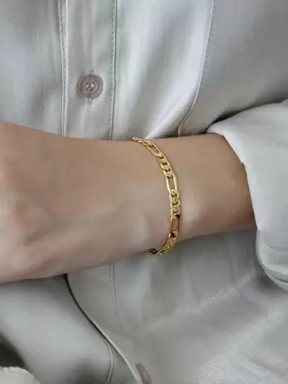 Tkool 1pc Fashion Stainless Steel Minimalist Bracelet For Men Women For Daily Decoration